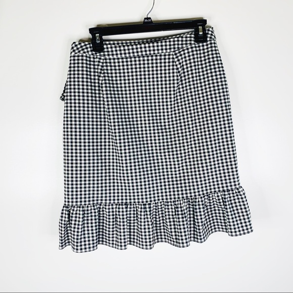 Nanette Lepore Gingham Frill Ruffle Skirt Size 6 - Picture 6 of 8